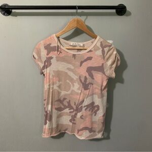Free People Pink Camo T Shirt